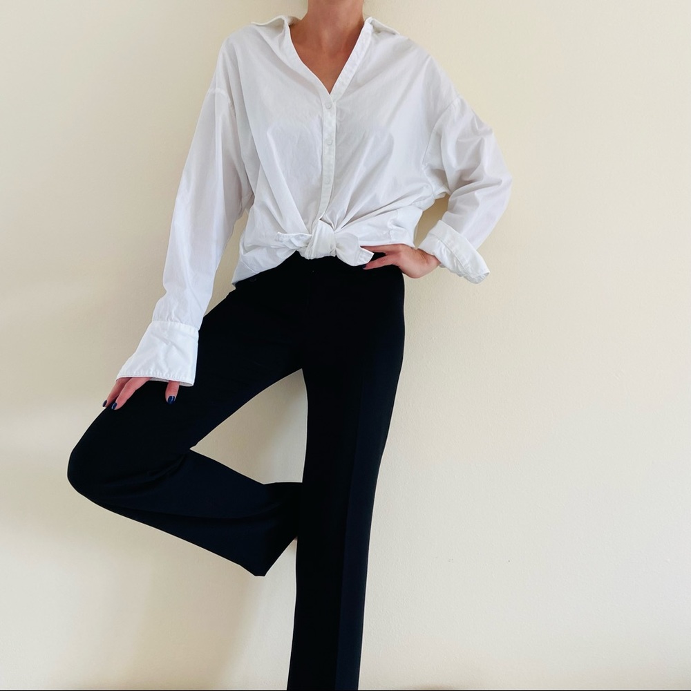 BCBG maxazria black wide leg dress pants